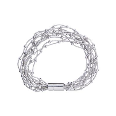 Silver dafne multi row bracelet
